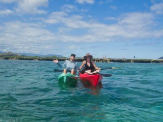 Kayaking with Katie Laing, 1993 Scholar