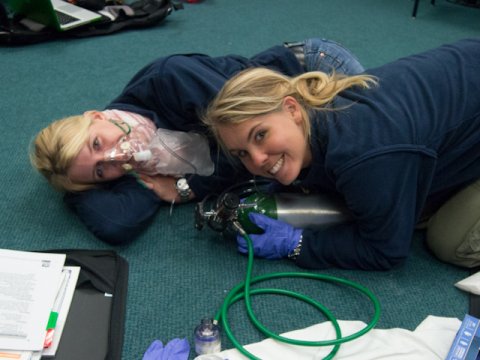Having fun with the O2 equipment