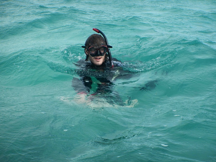 Wrangling my first Nurse shark to the surface. Photo by Candice Rozak