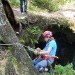 Climbing into the cave at Dame\'s Cave, Florida