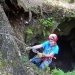 Climbing into the cave at Dame\'s Cave, Florida