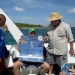 Prof Charlie Beeker showing a map of the Captain Kidd wreck