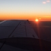 Sunrise over the plane