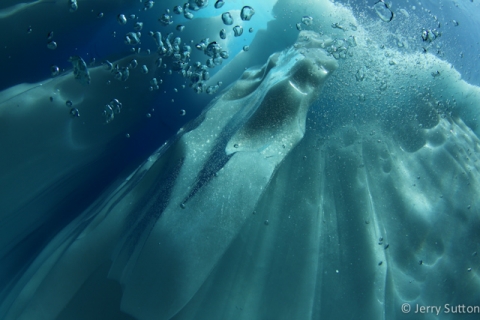 Underwater ice formations