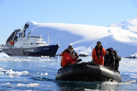 The M/V Plancius (the big ship and not the dingy!)