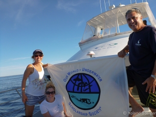 Brad, Kim and I with flag